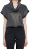 Annie Top  - Metallic Charcoal
