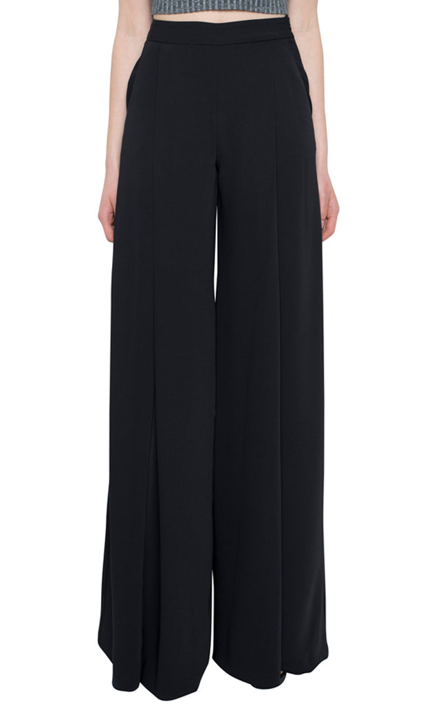Evelyn Wide Leg Pant - Black